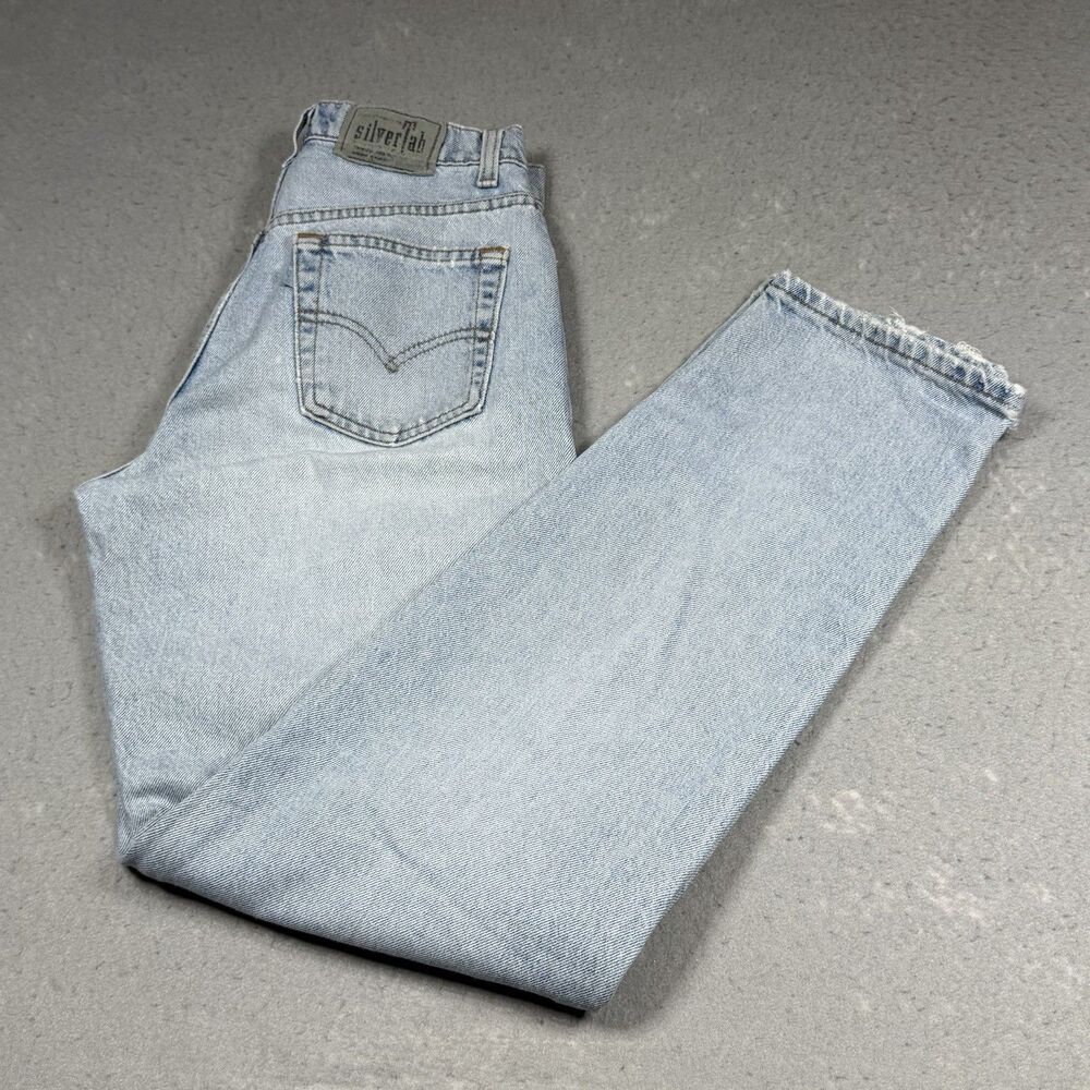 Vintage Levi's Silvertab Jeans Women’s Size 7/8 Loose Fit Light Blue Denim - Picture 2 of 16